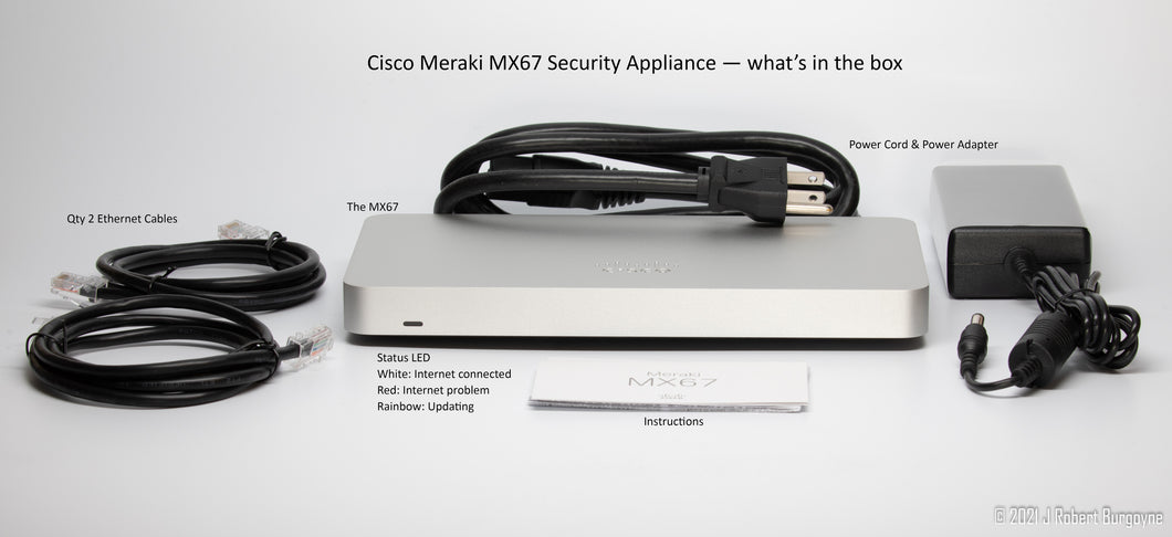 Cisco Meraki MX67 Security Appliance - what's in the box